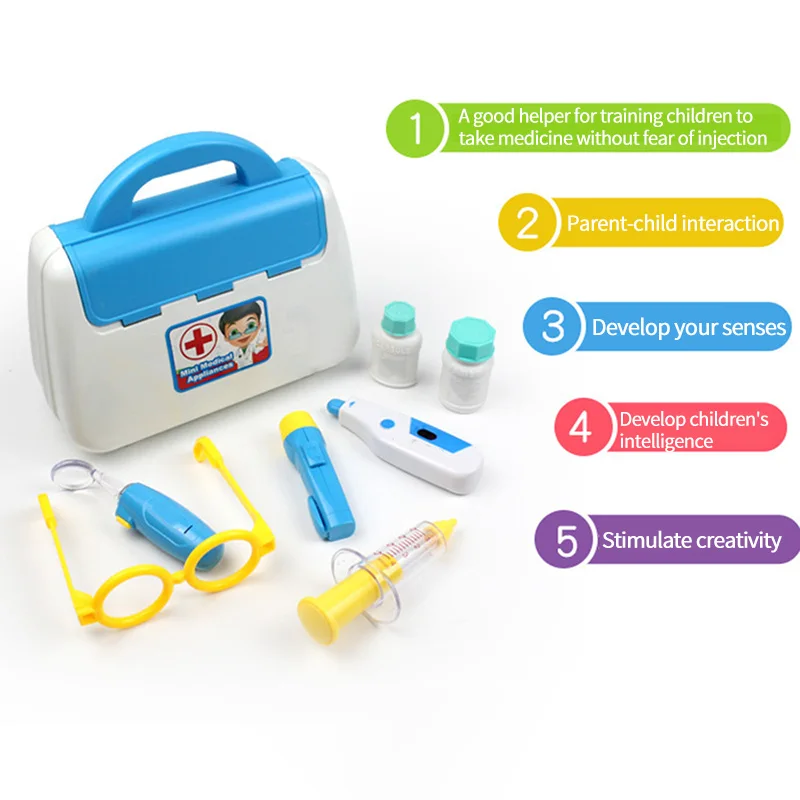 

Kids Doctor Toys Set Simulation Family Doctor Medical Kit Toy Portable Suitcase Medicine Accessories Children Toys