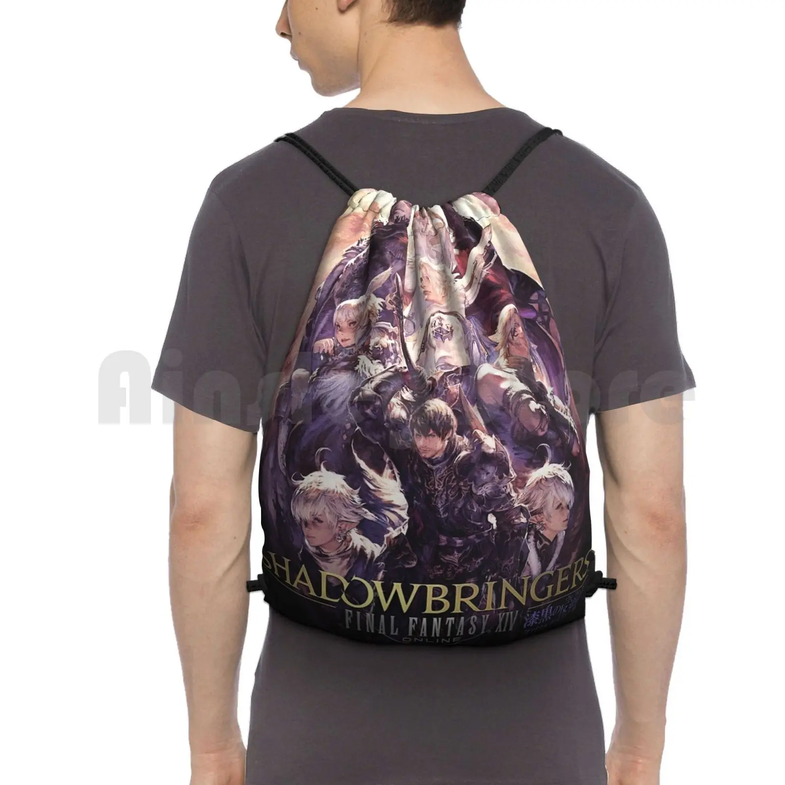 

Backpack Drawstring Bag Riding Climbing Gym Bag Final Fantasy Xiv 14 Aesthetic Square Square Enix Squaresoft