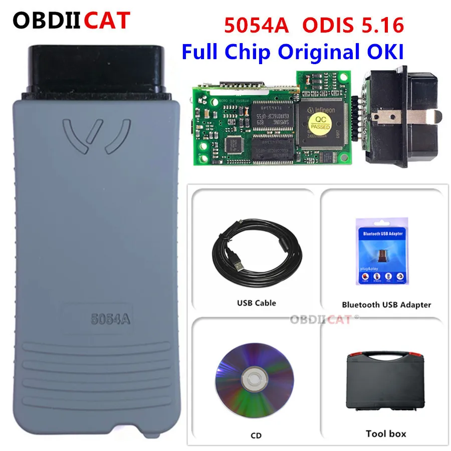 Лучшее качество 5054A с OKI чип ODIS V5.16 Bluetooth Поддержка UDS Профессиональный OBD