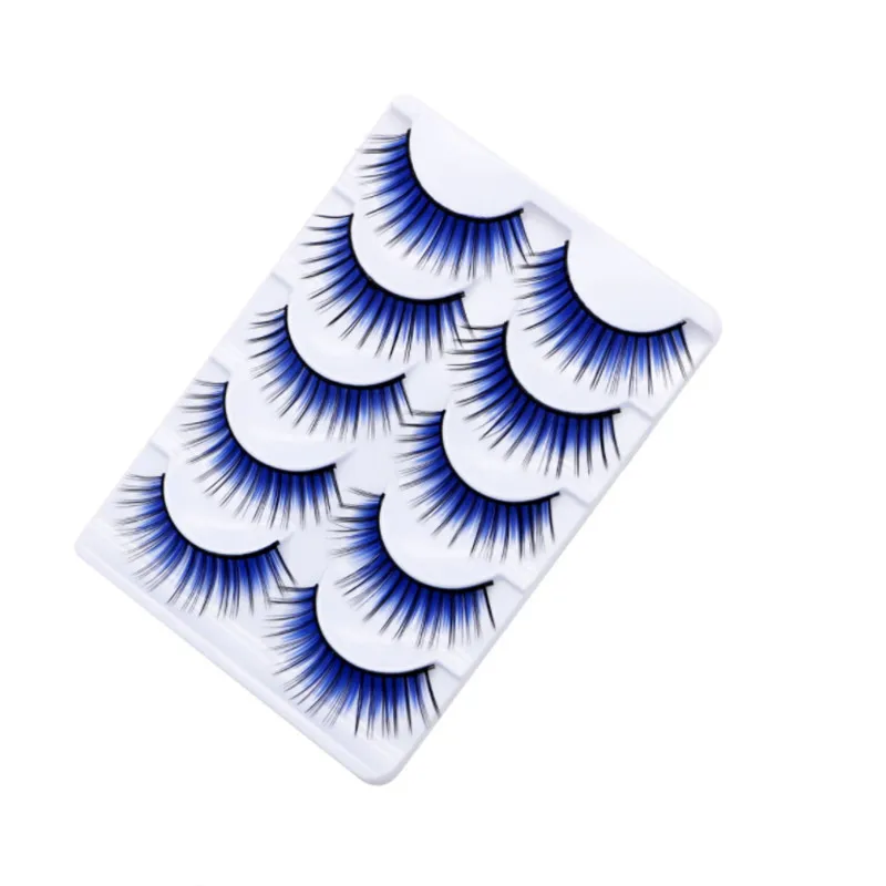 Дымчатые Искусственные ресницы фиолетового цвета для макияжа новинка цветные