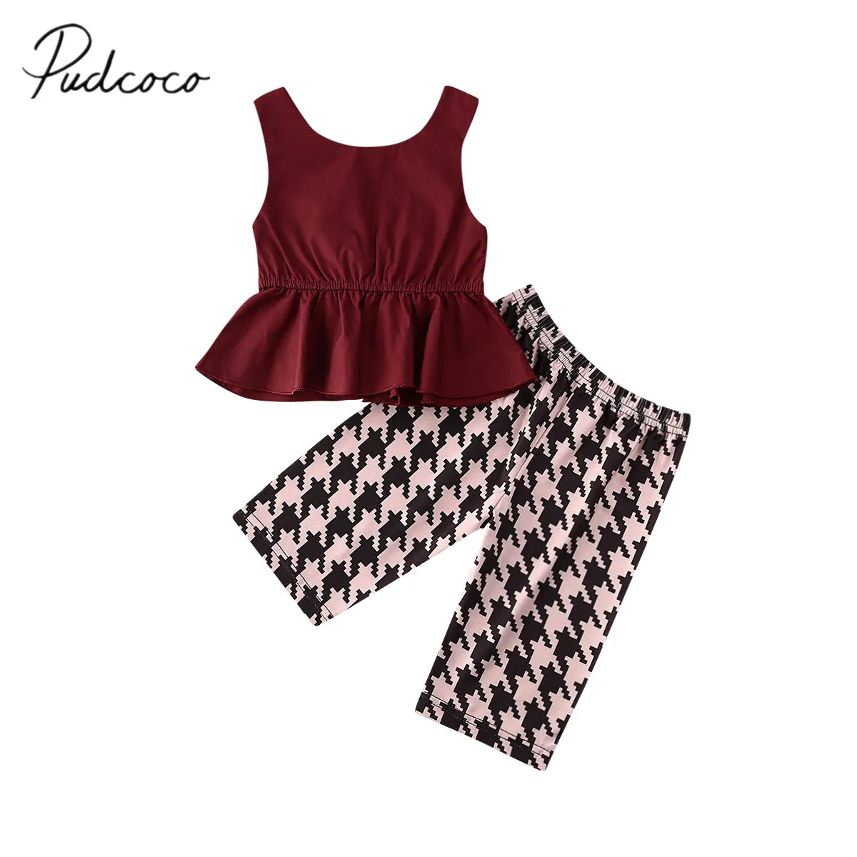 От 1 до 5 лет летней одежды для малышей комплект из 2 предметов маленьких девочек