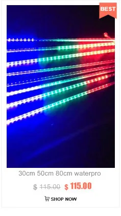 5 комплектов 10 шт./компл. светодиодный Метеоритный дождь трубы RGB рождественские декоративные огни 80 см 50 см Smd2835 семь цветов Ac85-265V