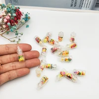 10pcs fruit bottle pendants charms transparent acrylic drink bottle charms diy earring handmade jewelry accessories 1025mm