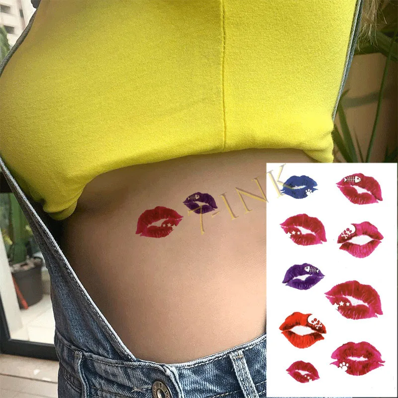 Водостойкая Временная тату наклейка сексуальные Мультяшные длинные волосы для