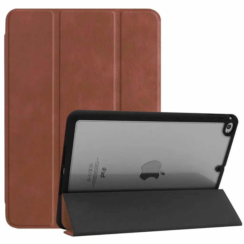 Для iPad Mini 5 Чехол карандаш держатель Фолио трехслойный кожаный мягкий ТПУ задняя крышка Авто Режим сна/Пробуждение чехол для iPad Mini5 Mini 4 - Цвет: 16