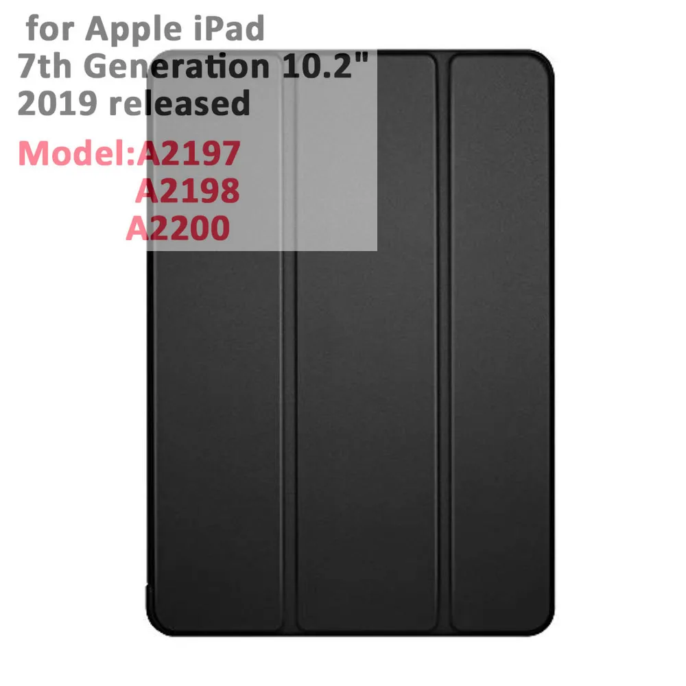 for ipad 10.2 black Для iPad Air 3-го поколения 10,5 чехол Smart Cover Trifold Stand мягкая задняя крышка для iPad Air 3 10,5 дюймов 10,2 7th Автоматический Режим сна/пробуждения - Цвет: for ipad 10.2 black