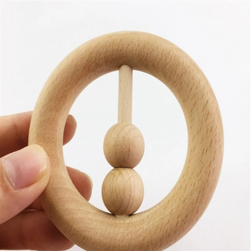 

Let's Make Baby Toys Rattles for Newborns Bed Bell Wooden Ring 0-12 Months Beech 1PC Animal Panda Wood Teether Educational Toys
