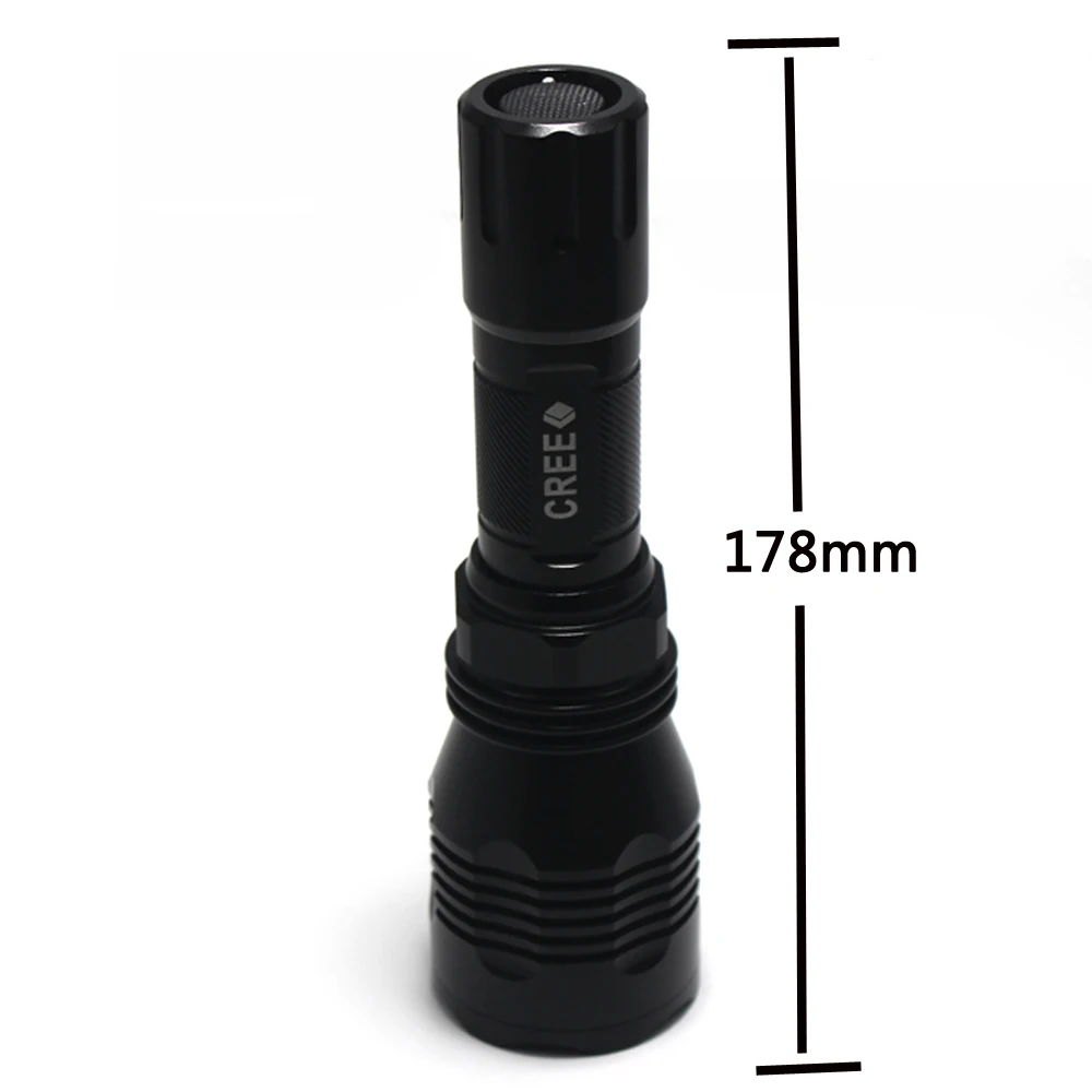 Светодиодный тактический фонарь зеленого красного белого цветов 18650|tactical