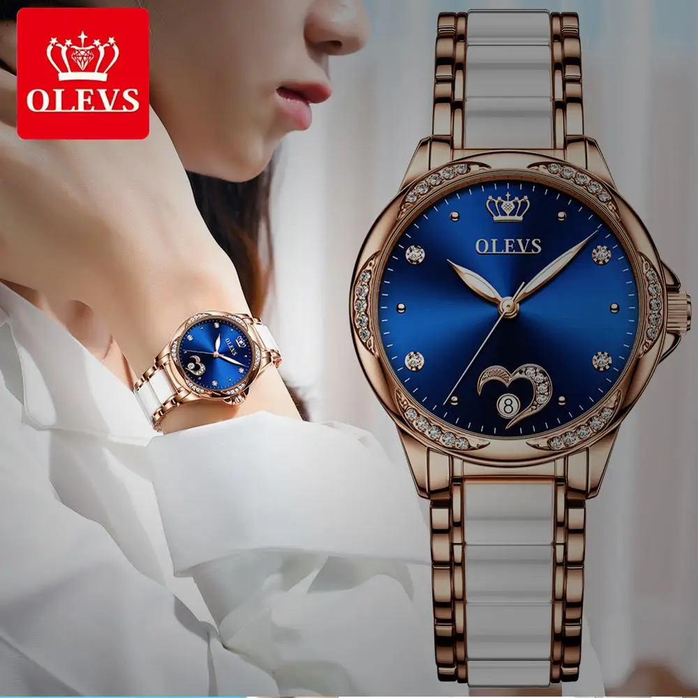 

Брендовые женские механические Автоматические часы OLEVS, подарок девушке, женские роскошные часы ведущей марки 2020, женские водонепроницаемы...