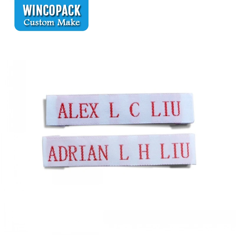 Изготовленные на заказ брендовые логотипы тканые этикетки для ухода за одеждой