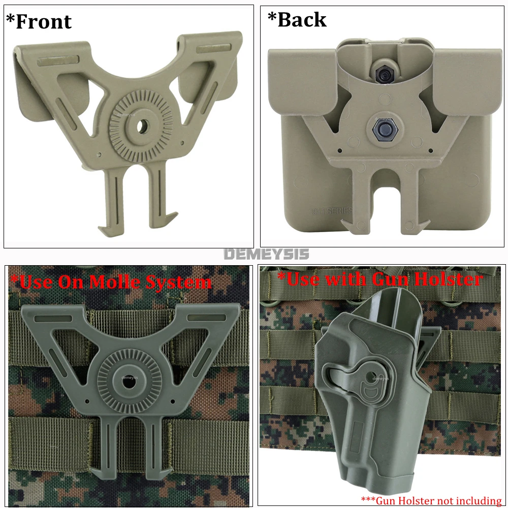 Tactical Holster Platform Military Airsoft Hunting Molle Vest Gun Carry Accessories Adapter and Attachments | Спорт и развлечения