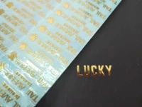 50pcs 50x10mm metal transfer sticker name paste 3d sticker can customize any text gold silver easy tear easy paste 3m glue