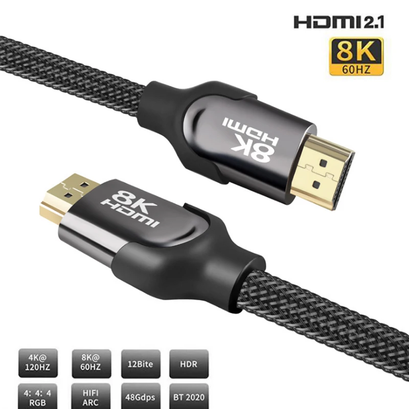 8K 4K HDMI кабель 60 Гц высокоскоростная Версия 2 1 0 аудио для ноутбука переключатель