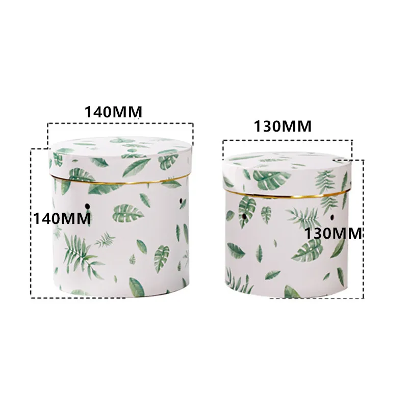 1 шт. круглая упаковочная бумага Подарочная коробка цветочный букет с крышкой и