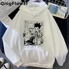 Hunter x Hunter Killua Zoldyck; Сапожки в стиле дьявола с принтом глаза, толстовки с капюшоном для мужчин принтом в Корейском стиле harajuku для мужчин толстовки пуловер с принтом размера плюс