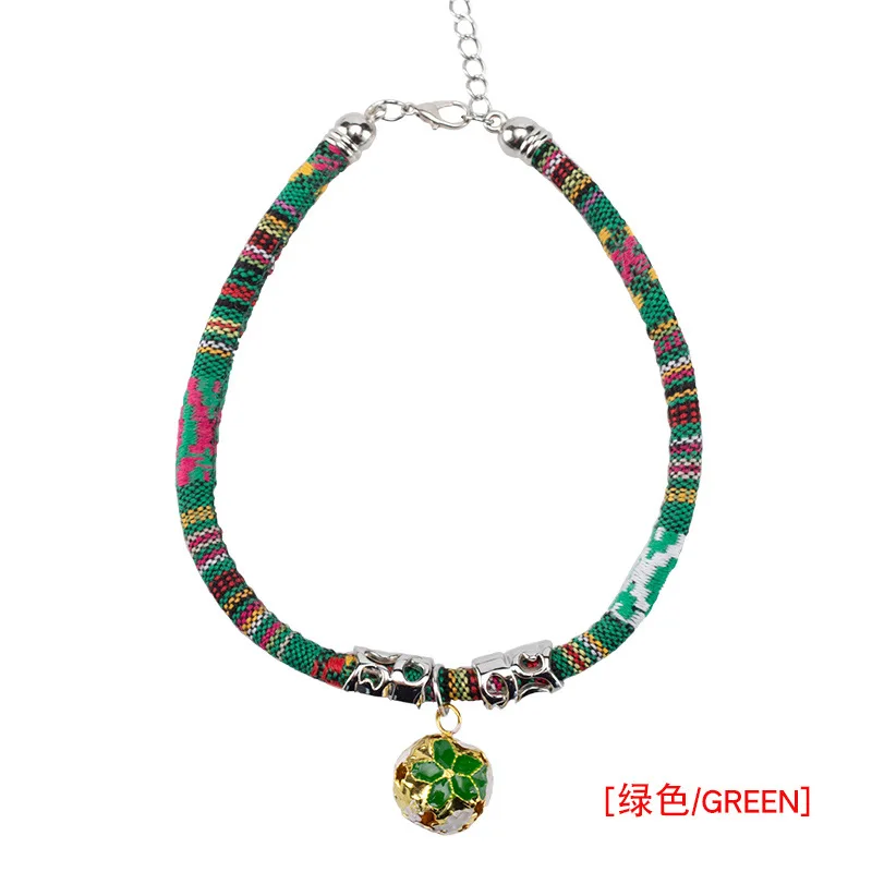 Boho ошейник для кошек с колокольчиком милый регулируемый ремешок щенка модное