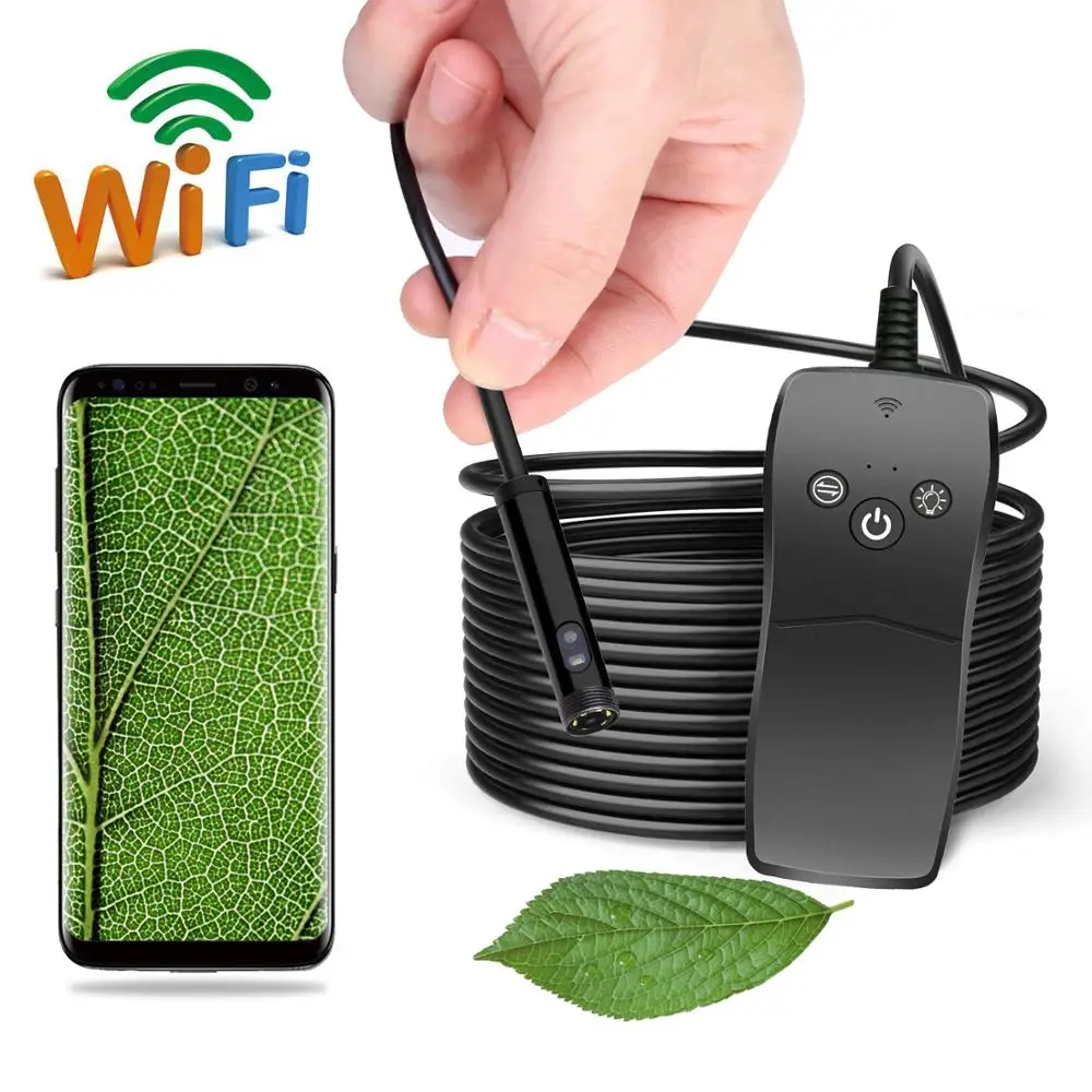 Двойной объектив Wifi эндоскоп Инспекционная камера 8 мм 2.0MP водонепроницаемый