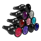 Большой Гладкий Металлический фаллоимитатор с покрытием, ювелирное изделие с кристаллами, Анальная пробка, хвост для мужчин, женщин, геев, длинный фаллоимитатор для начинающих, эротические секс-игрушки