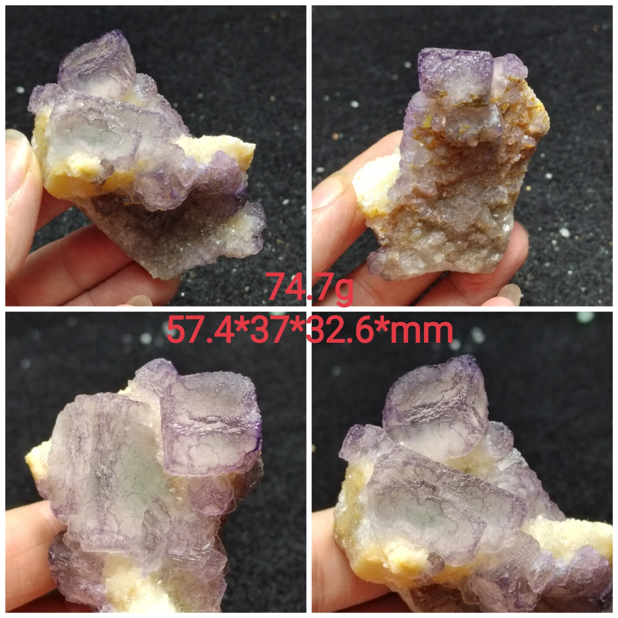 

30.8g-120.7gNatural lavender fluorite mineral home decoration ring vein healing geology teaching CRYSTAL QUARTZ GEM