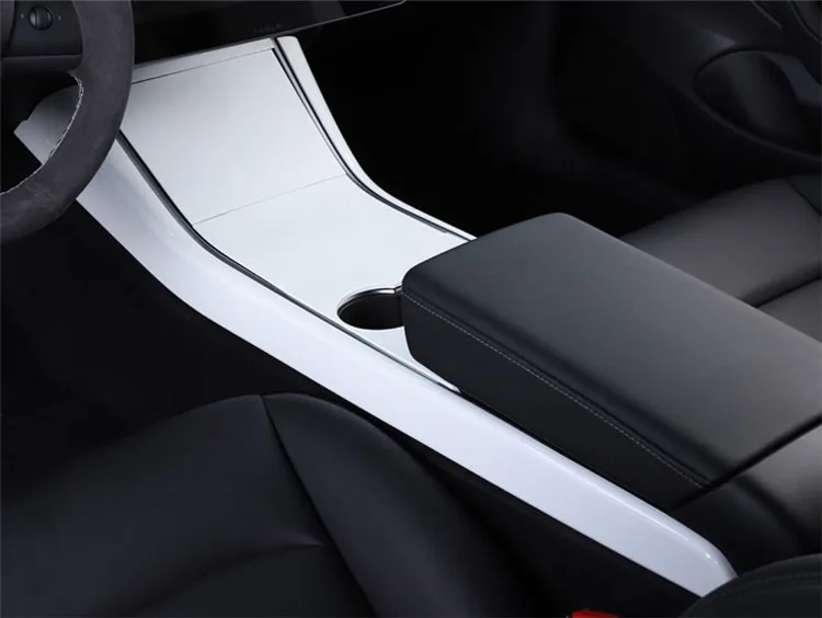 Интерьерные аксессуары для Tesla модель 3 model3 центральная консоль держатель для стакана, хранение коробки педали крышка декоративная наклейка на рамку
