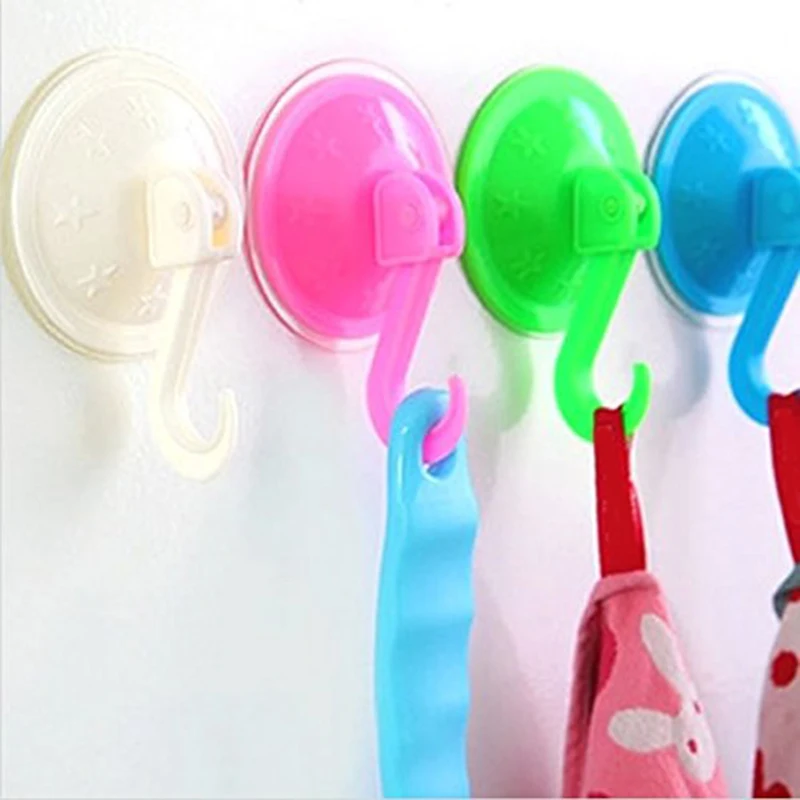

Round Strong Vacuum Plastic Holder Suction Cup Seamless Hook Hanging Removable Bathroom Sucker Vacuum Sucker Cloth Tool Hanger