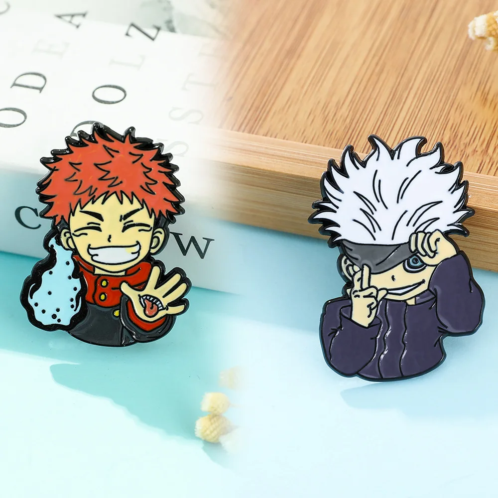 

Conjuration Back Battle Metal Badge Two-Dimensional Japanese Anime Gojo Goto Knotweed Yourin Brooch School Bag Accessories