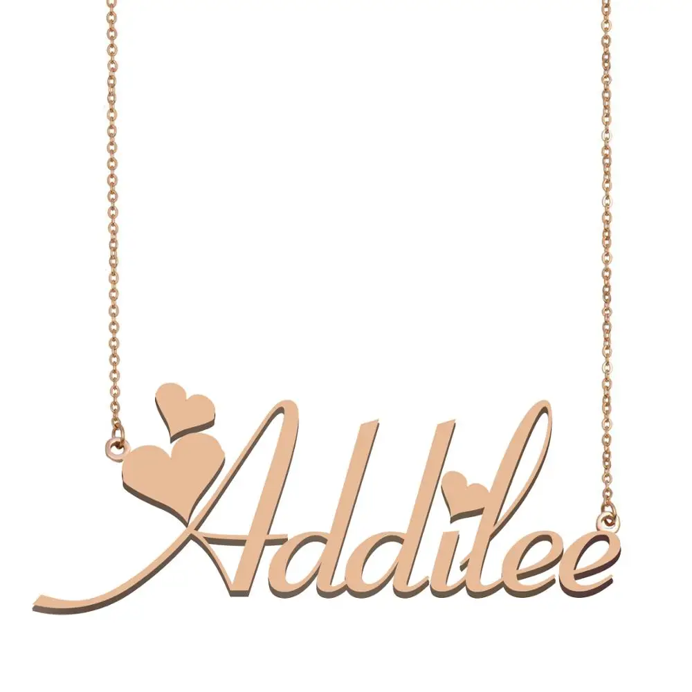 

Addilee имя ожерелье, пользовательское имя ожерелье для женщин девушек Лучшие Друзья День рождения Свадьба рождественские дни матери подарок