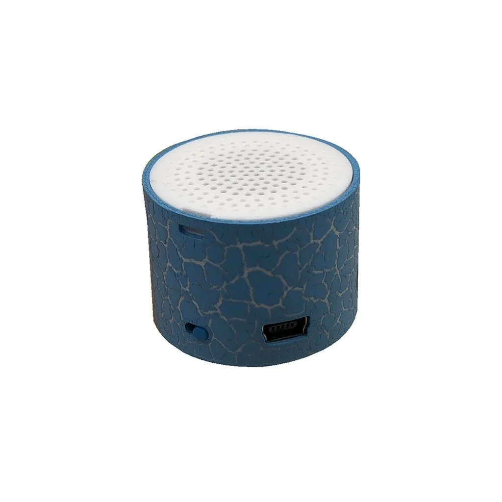 Blue Беспроводной портативный мини стерео бас-динамик s MP3 музыкальный плеер TF динамик USB/FM мобильный накопитель диск со светодиодный светильник для iPod Phone - Цвет: Blue