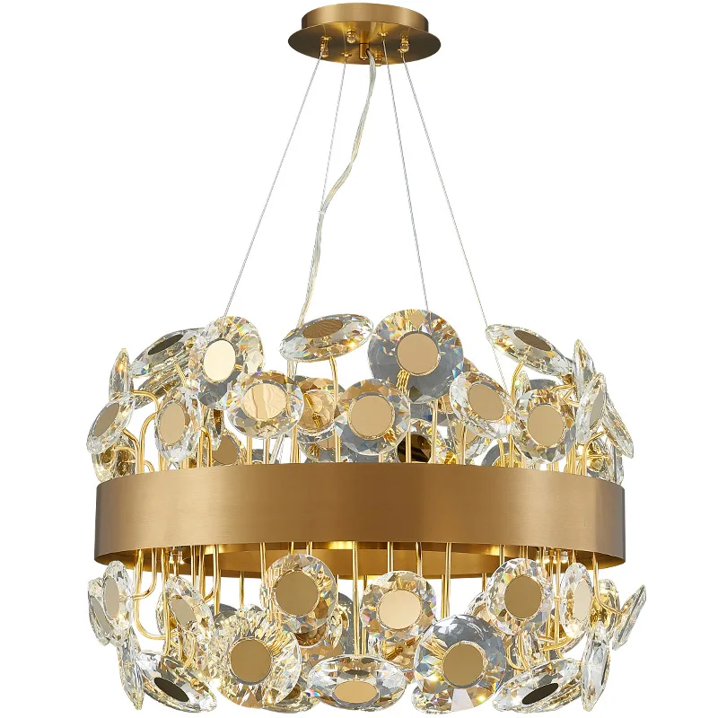 Роскошная Современная хрустальная люстра для столовой дизайнерская