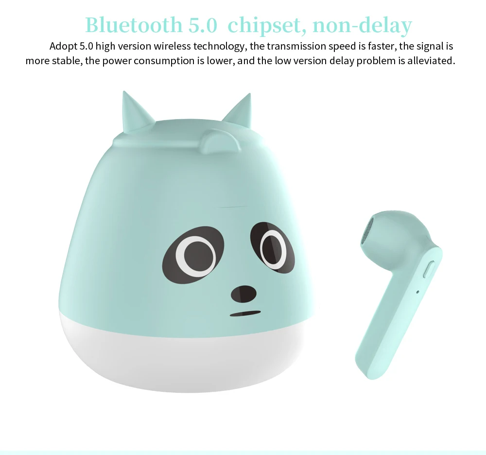 Симпатичные домашние наушники Bluetooth наушники 5,0 Bluetooth гарнитура Беспроводные наушники-вкладыши с зарядным устройством для iPhone Xiaomi