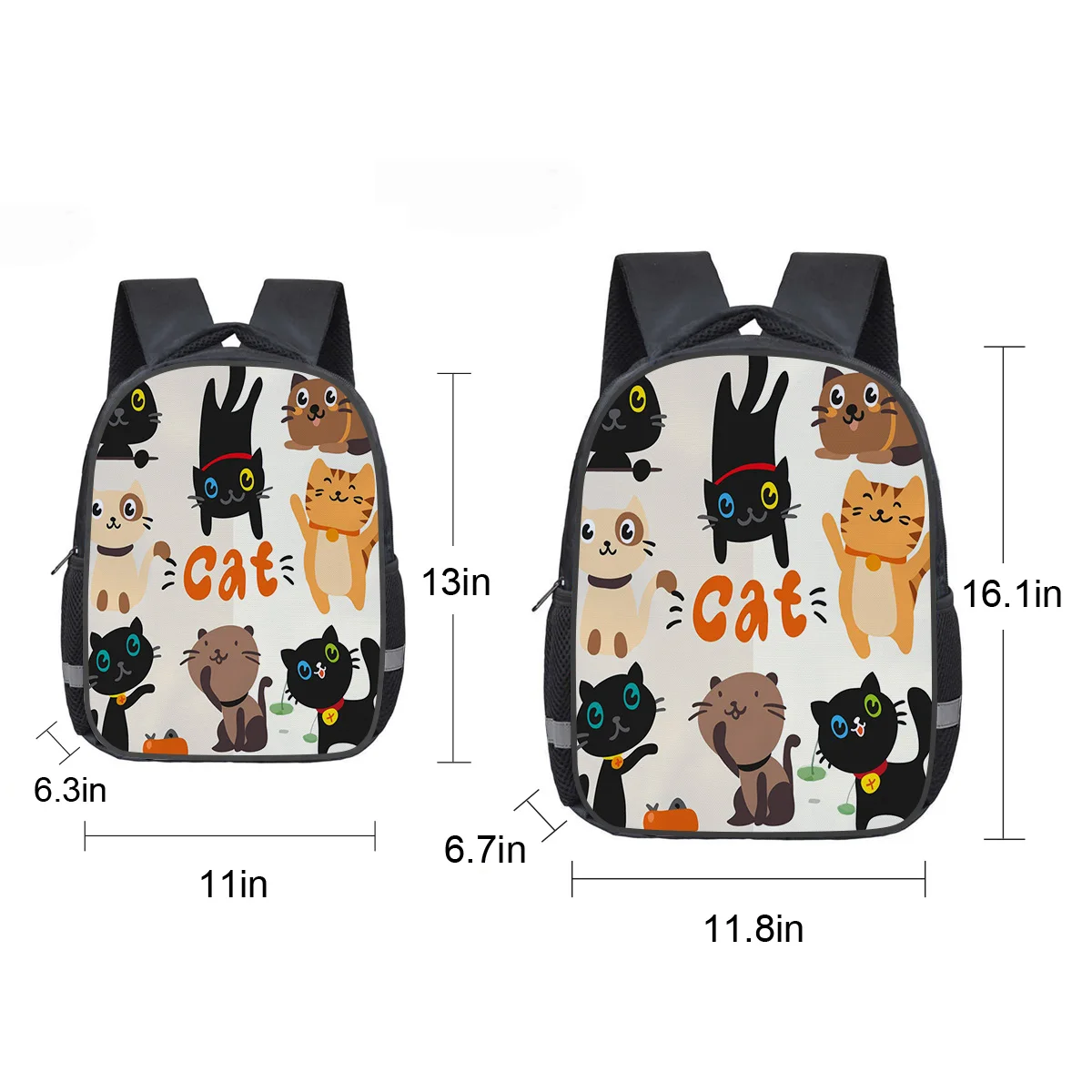 Черный мультяшный милый рюкзак с внутренним каркасом для питомцев ноутбука