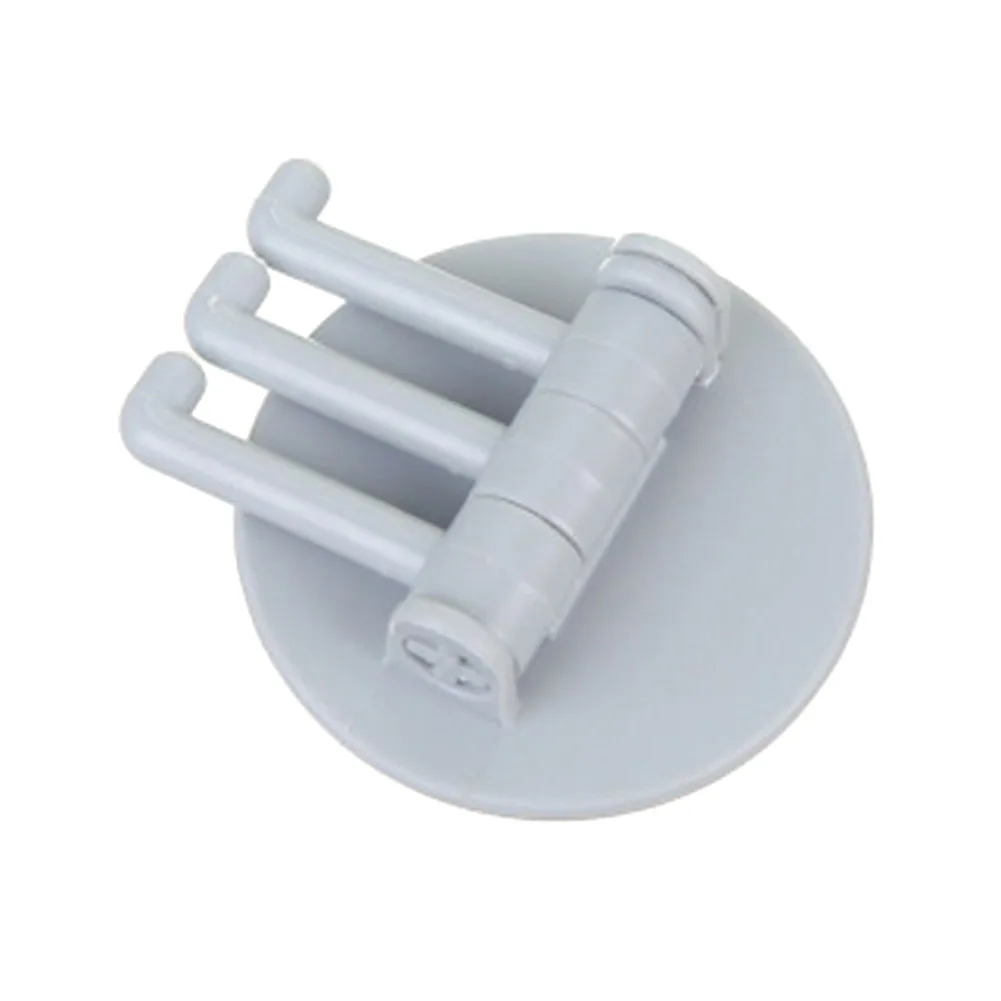 

Kitchen Rotating Hook Multifunctional Punch-free Storage Hooks Bathroom 3 Branch Invisible Wall Hooks