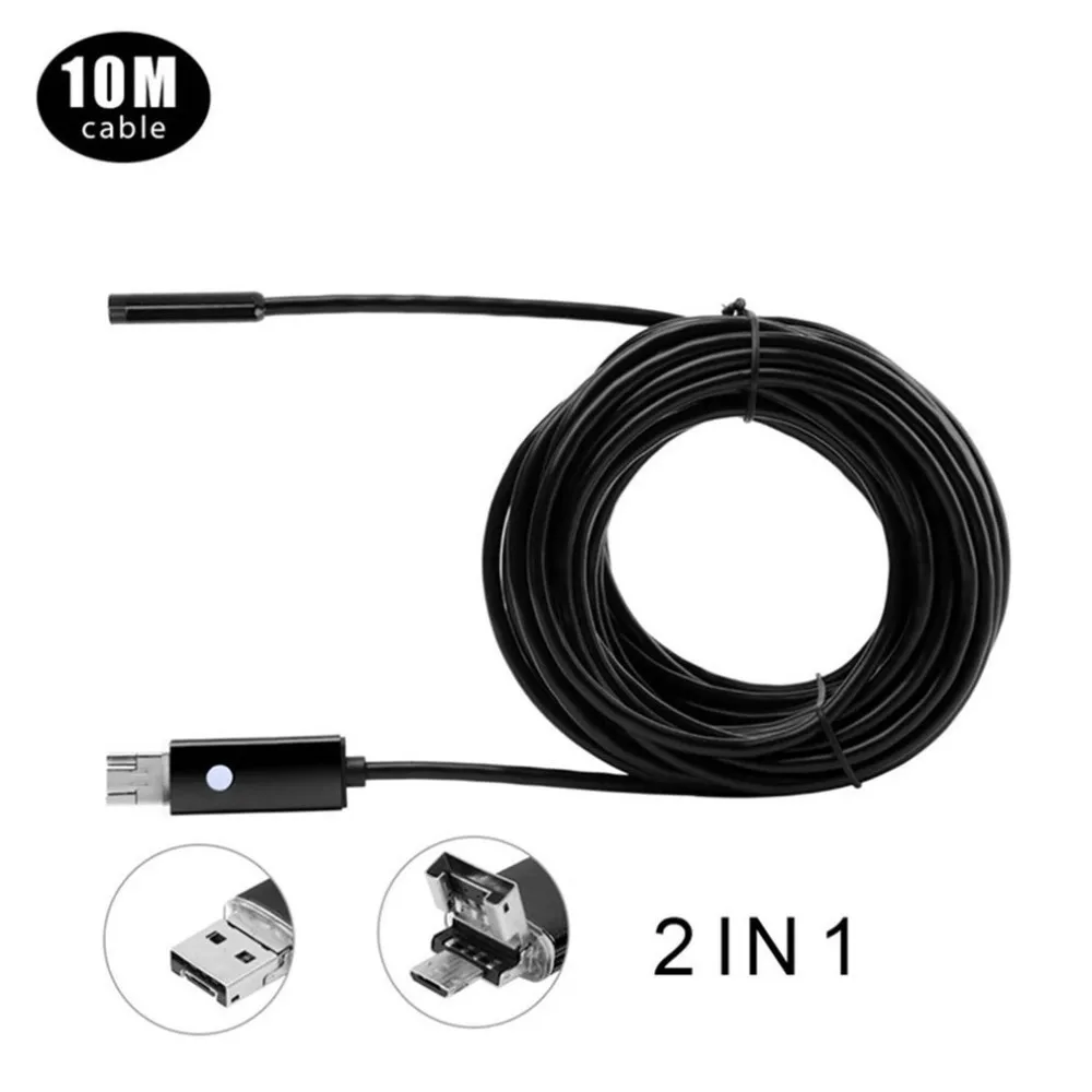 

LESHP 10M 7mm Endoscope Camera USB Android Endoscope Waterproof 6 LED Borescope Inspection Camera Endoscope For Android PC