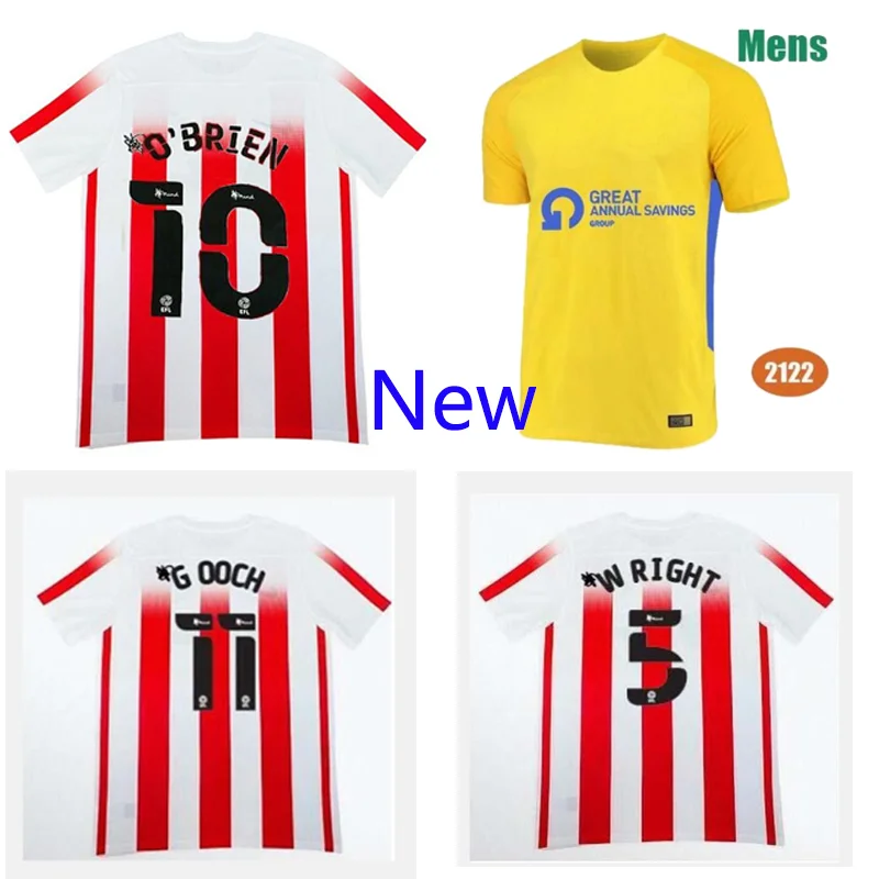 

2021 22 SUNDERLAND футбольные майки высшего качества, мужские летние дышащие майки с короткими рукавами, быстрая доставка
