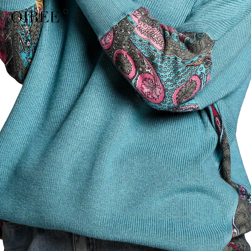 

OIBEE solid color stand collar knitted jacket women's autumn 2020 new women's bat sleeve pullover sweater