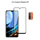 Для Xiaomi Redmi 9T защита экрана защитное закаленное стекло полное покрытие Взрывозащищенная и пленка для объектива камеры