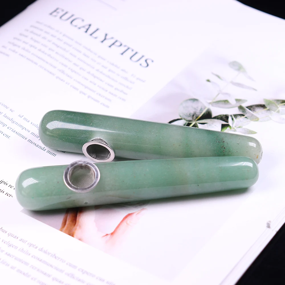 Курительная трубка из 100% натурального авантюрина кварца полудрагоценного