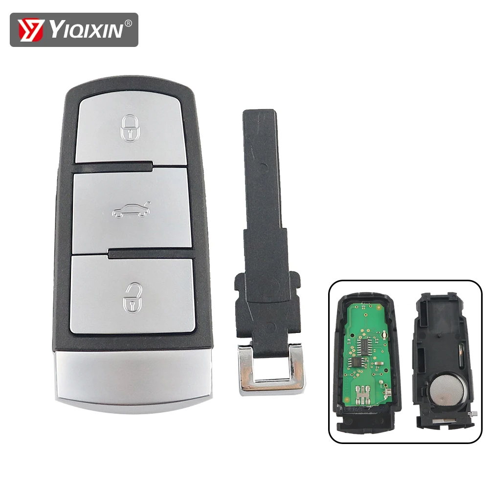 YIQIXIN 3 Button 433Mhz Smart Remote Car Key For VW/Volkswage Passat B6 3C B7 Magotan CC 3C0 959 752 BA 2009 With ID48 Chip |