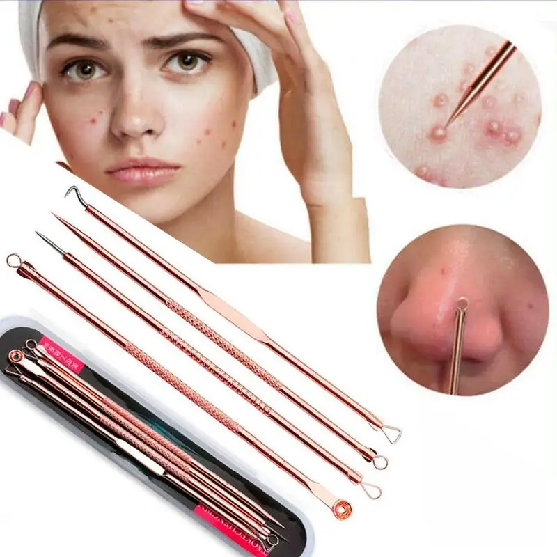 4 шт./компл. иглы для удаления черных точек розового золота инструмент работы с