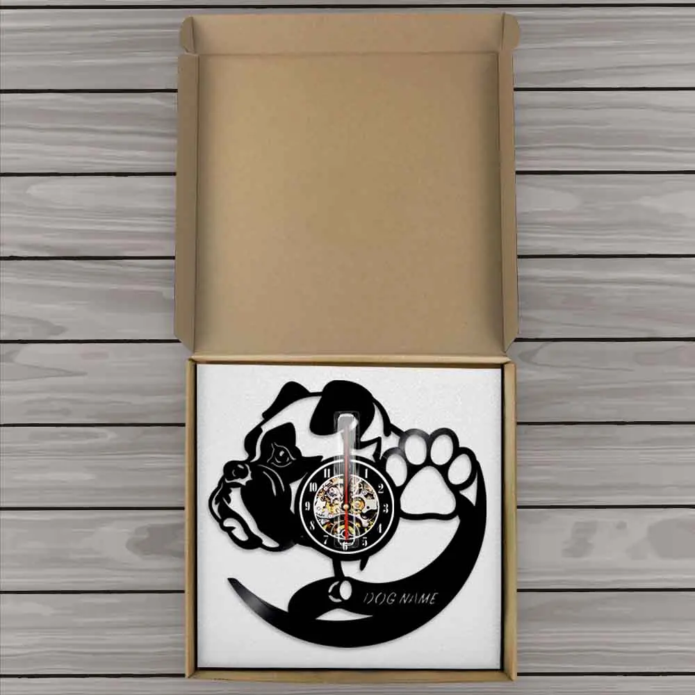 На заказ с именем Мопс животных для дома арт питомцев щенком виниловых пластинок