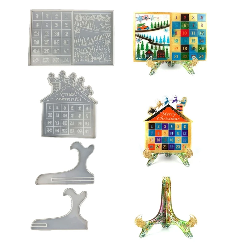 

DIY Crafts Moulds Set for DIY Countdown Calendars Home Decorations Handmade Gifts Washable High Temperature Resistant