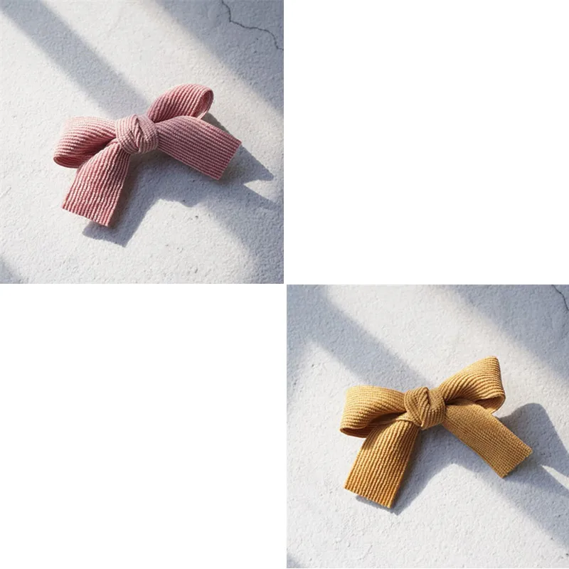 pink-yellow 2-5 шт., новые бархатные заколки для волос с бантом, милые модные заколки для волос для девочек, женские корейские аксессуары для волос, заколки для волос, детская одежда для головы - Цвет: pink-yellow