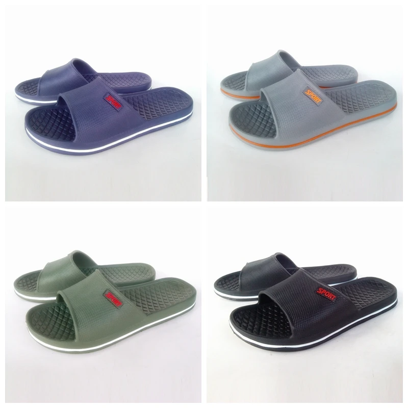 

Мужские летние шлепанцы, сандалии для дома, гостиницы, Нескользящие, однотонные, для ванной комнаты