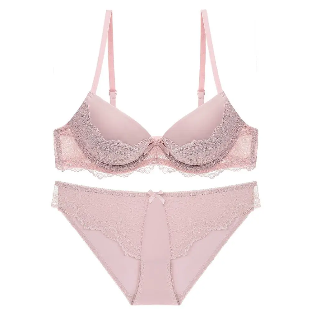 

Hot Summer Girls Underwear Bra 3/4 Thick Cup Women Steel Rings Gather Sexy Lace Corset Top With Support And Stability