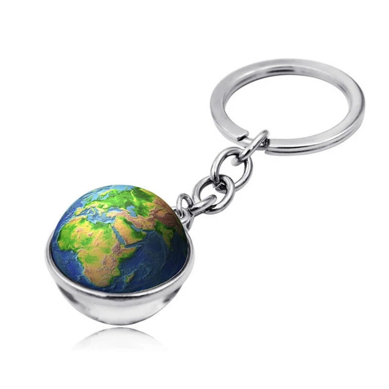 Брелок для ключей мужчин и женщин креативный двухсторонний стеклянный шар