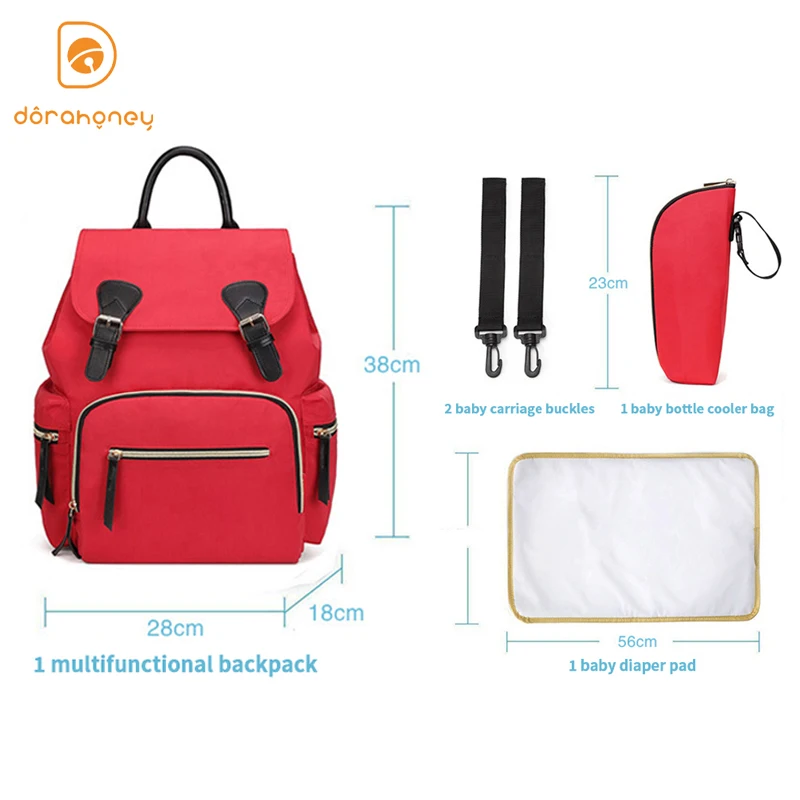 

Вместительные сумки для подгузников для мамы, дорожные рюкзаки для детских колясок с USB-разъемом, с пеленальным ковриком, удобная сумка для ...