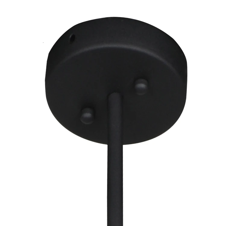 Подвесной светильник современный простой дизайн черный серебристый железный