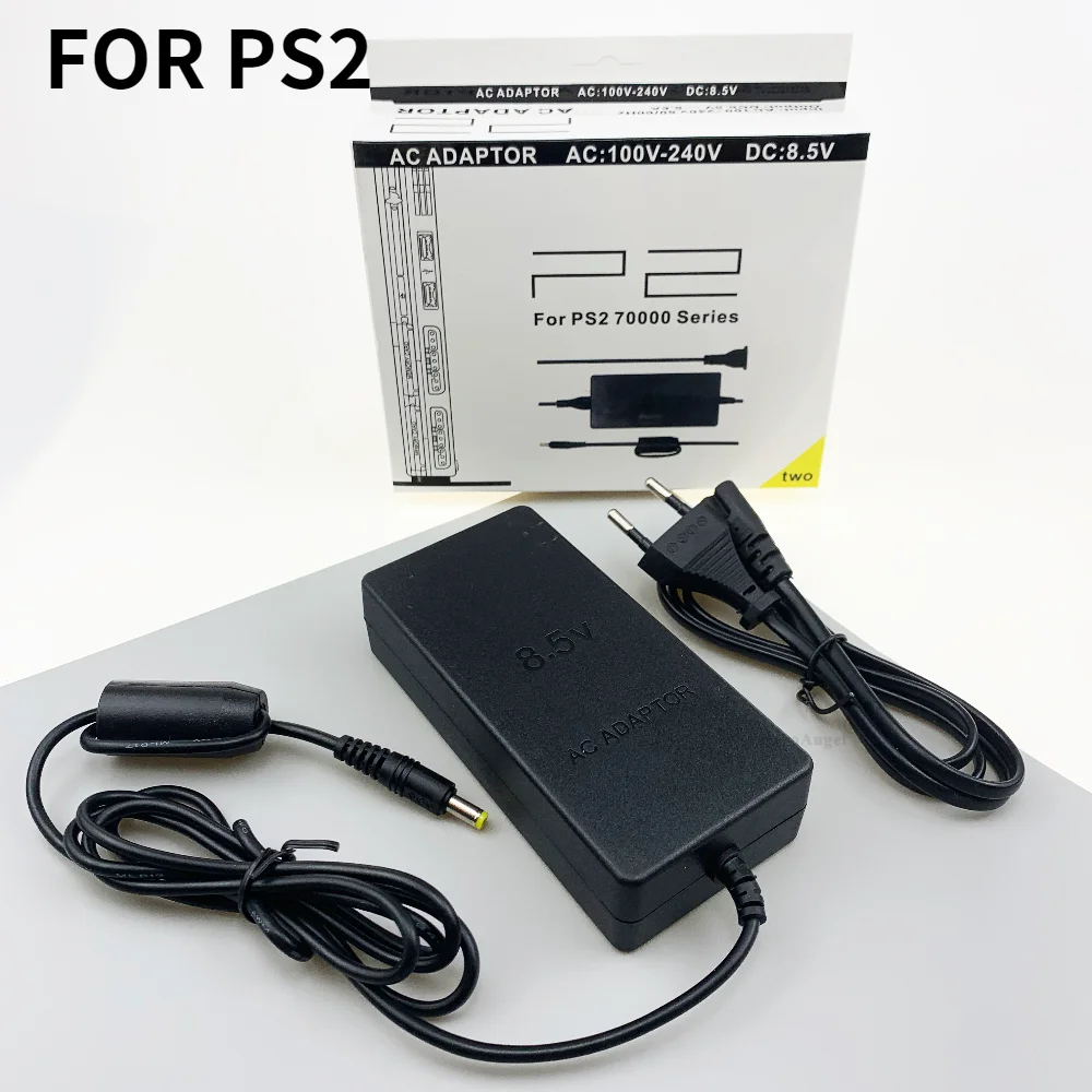 1PC US/EU Plug 100~240V 50/60Hz AC Power Adapter For Sony Playstation 2 DC 8.5V Adaptor For PS2 Slim 70000 Series