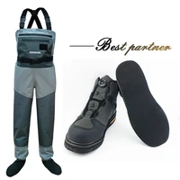 fly fishing waders self lock wading shoes 5layers pants aqua sneakers clothing set breathable rock sports waders felt sole boots