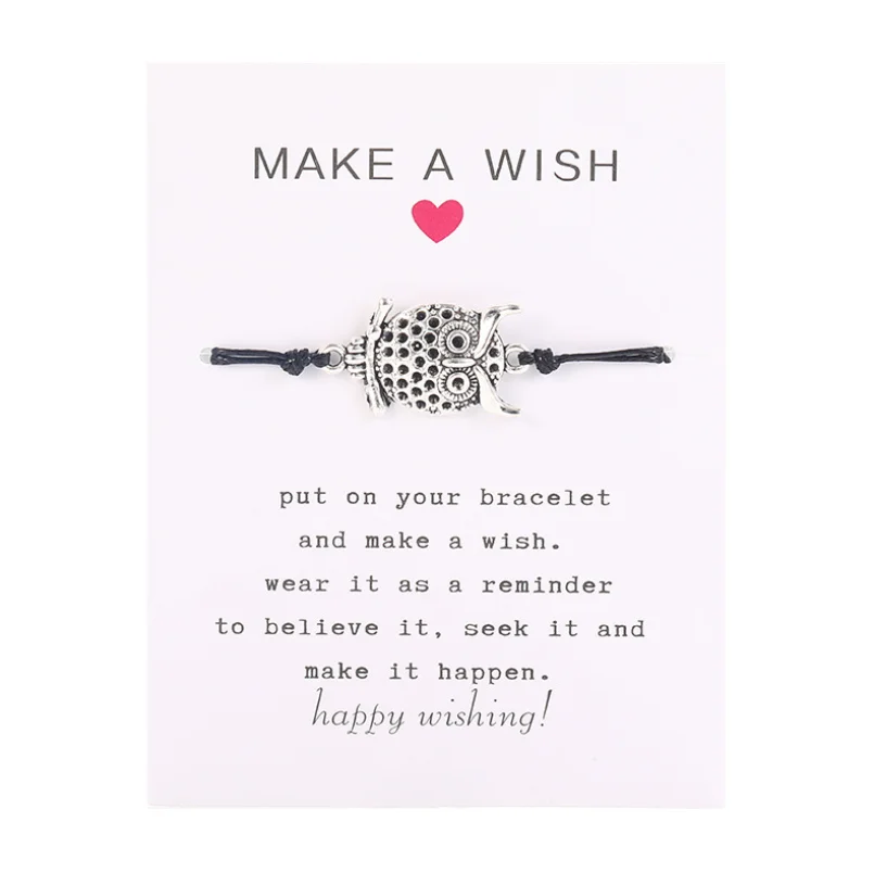 Браслет из сплава с надписью Make a Wish | Украшения и аксессуары